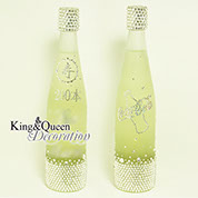 飾りボトル　スワロデコKing&Queen