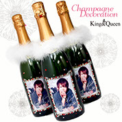 飾りボトル　スワロデコKing&Queen　クリスタルボトルデコレーション　高級ボトル　カミュ バカラ カラフェ 