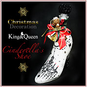 飾りボトル　スワロデコKing&Queen　シンデレラシューデコレーション　シャンデリア　クリスマス