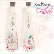飾りボトル　スワロデコKing&Queen　ボトルデコレーション　フィリコ