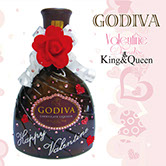 飾りボトル　スワロデコKing&Queen　ボトルデコレーション　GODIVA　ゴディバリキュール