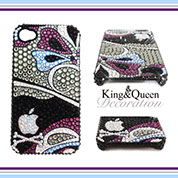 飾りボトル　スワロデコKing&Queen　スマホカバーデコレーション　iPhoneケース