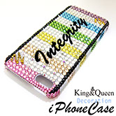 飾りボトル　スワロデコKing&Queen　スマホカバーデコレーション　iPhoneケース