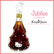 飾りボトル　スワロデコKing&Queen　クリスタルボトルデコレーション　高級ボトル　ジュビリー