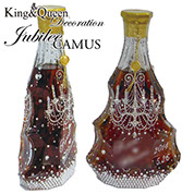 飾りボトル　スワロデコKing&Queen　クリスタルボトルデコレーション　高級ボトル　ジュビリー　シャンデリア