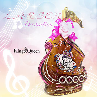 飾りボトル ペアでかわいいうさぎのお酒「Flower Rabbits Decanter（フラワー